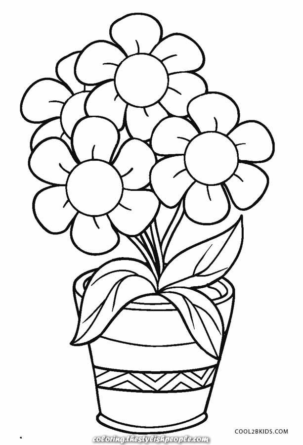 Flower Coloring Sheets For Preschoolers