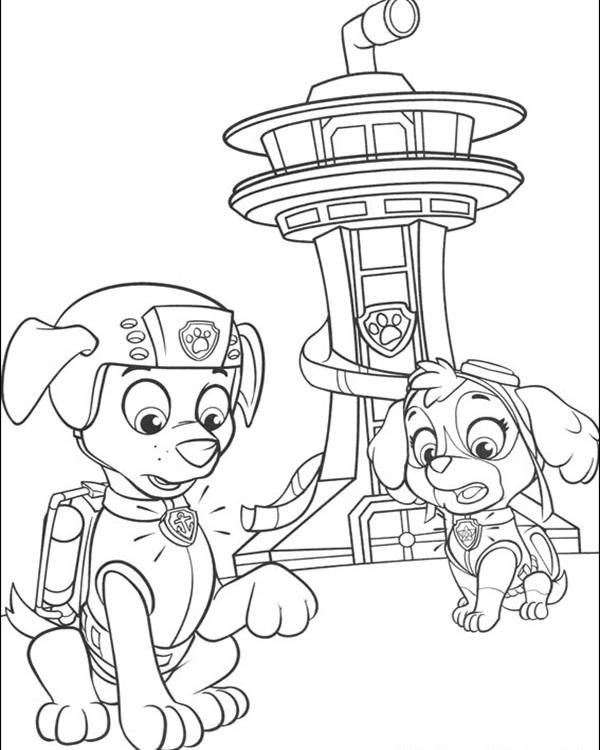 Paw Patrol Halloween Coloring Pages To Print
