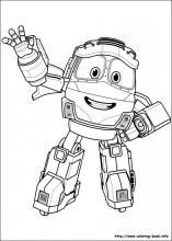 Printable Robot Trains Coloring Pages