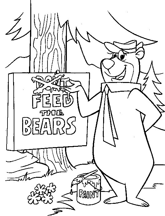 Yogi Bear Coloring Pages To Print