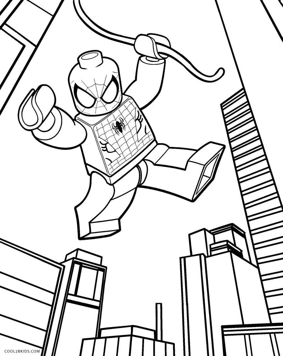 Easy Lego Spiderman Coloring Pages