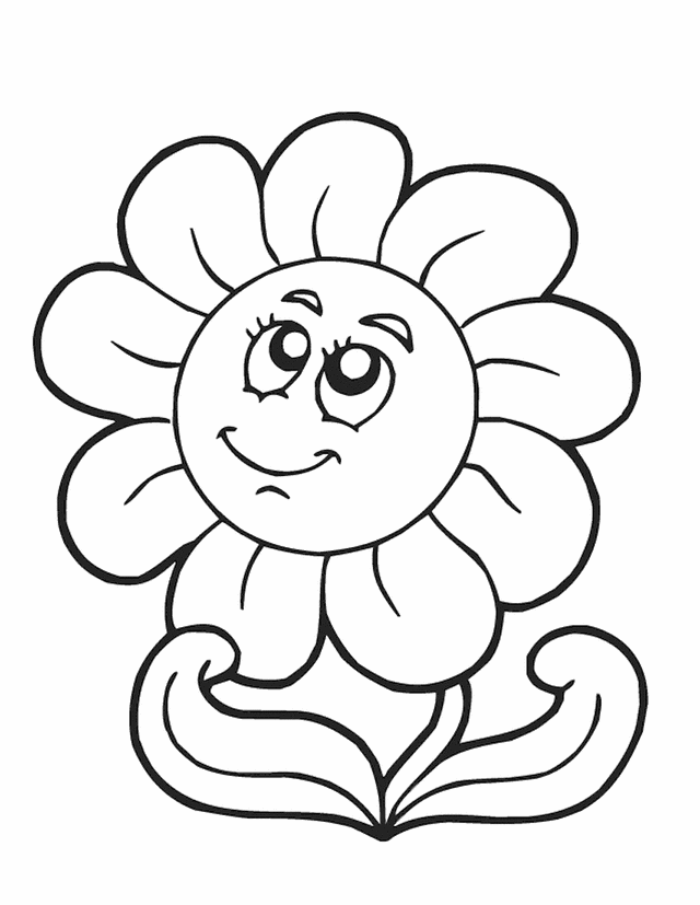 Easy Cartoon Coloring Pages For Girls