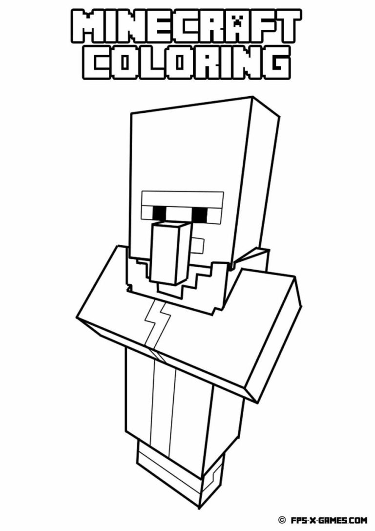 Minecraft Coloring Sheets Steve