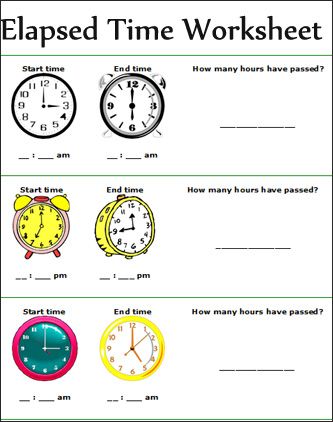 2nd Grade Elapsed Time Worksheets