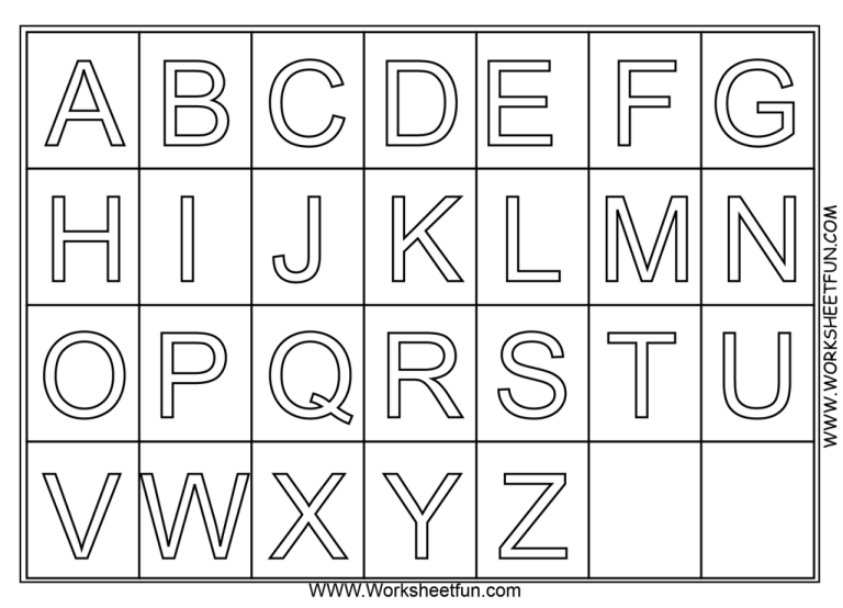 Coloring Template Az Alphabet Coloring Pages