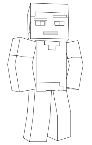Steve Minecraft Coloring Pictures