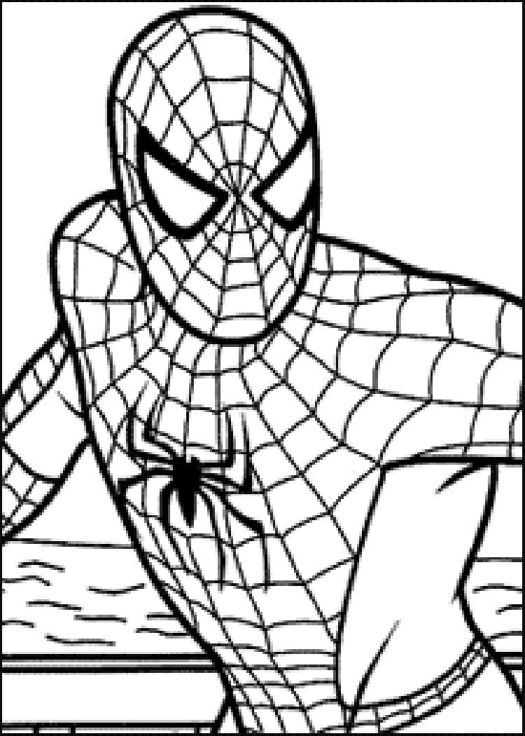 Cool Easy Spiderman Coloring Pages