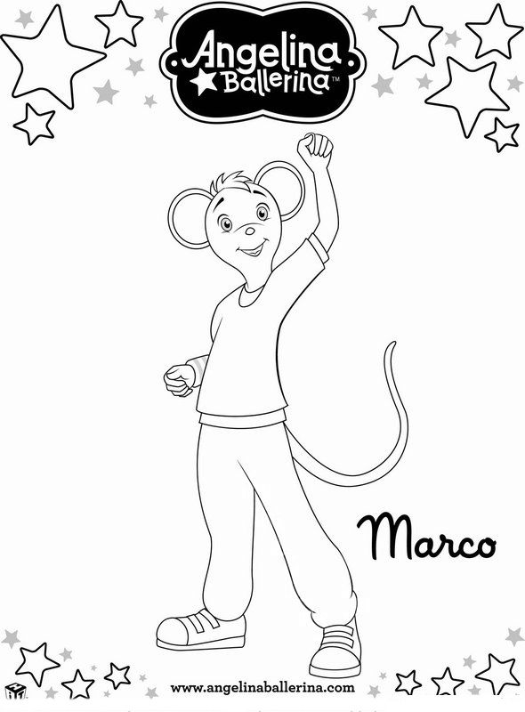 Printable Angelina Ballerina Coloring Pages