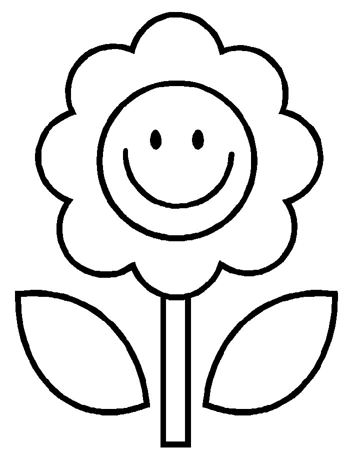 Printable Flower Coloring Pages Easy
