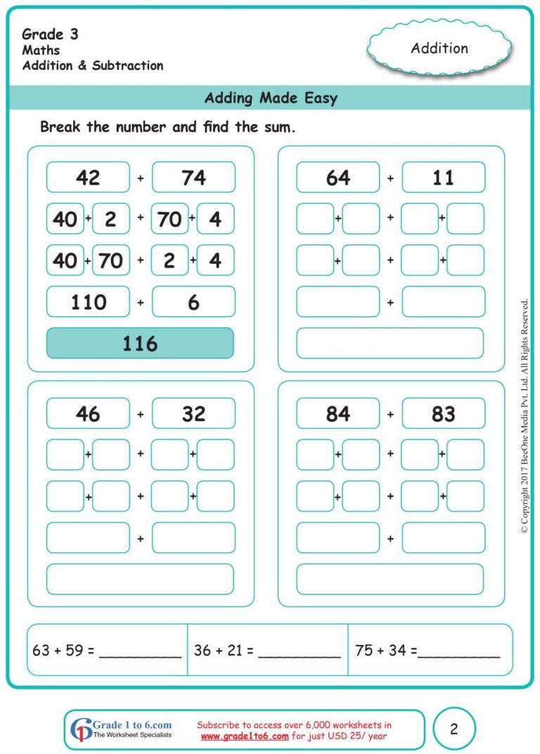K12 Learning Worksheets Math