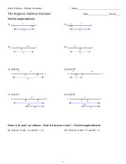 1.5 Angle Addition Postulate Worksheet Answers