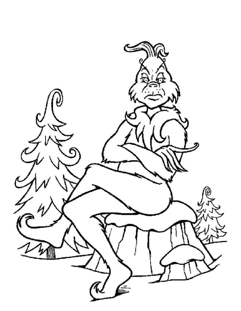 Free Printable Grinch Coloring Pages Printable