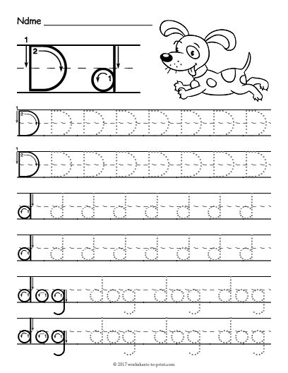 Printable Preschool Letter D Worksheets