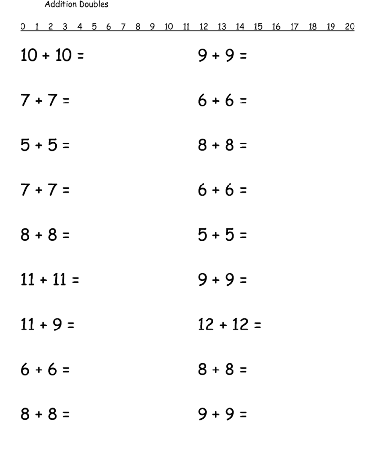 Printable Mathematics Worksheets For Grade 1