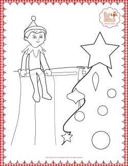 Free Printable Cute Elf On The Shelf Coloring Pages
