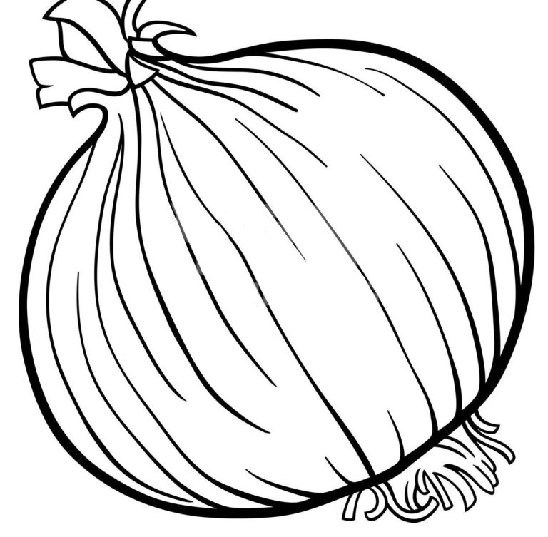 Printable Apple And Onion Coloring Pages