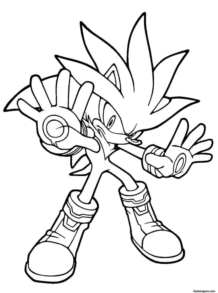 Shadow Silver Sonic The Hedgehog Coloring Pages
