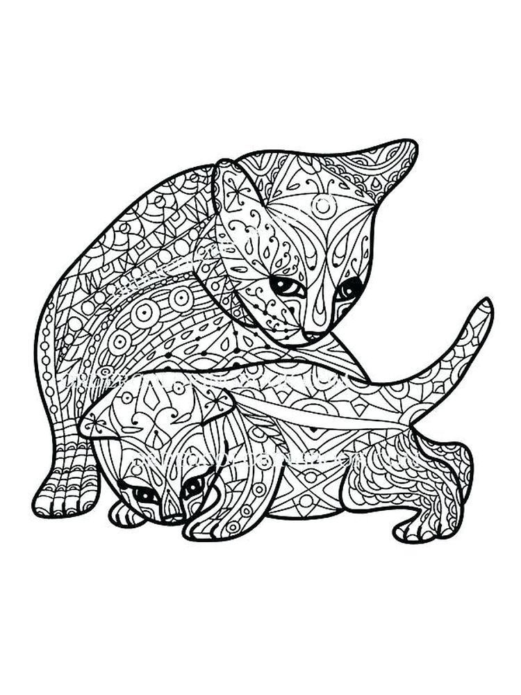 Unicorn Cute Cat Coloring Pages