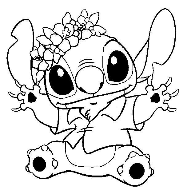 Stitch Coloring Pages For Kids Disney