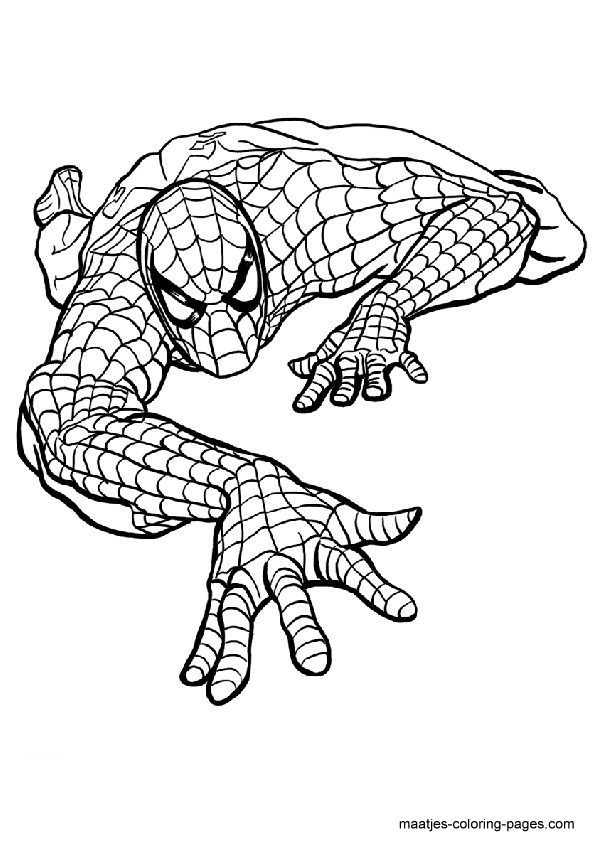 Spiderman Coloring Pages For Kids Easy