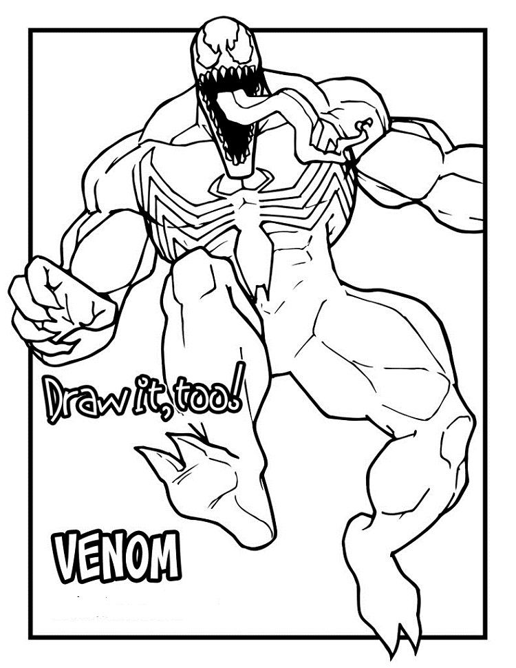 Venom Coloring Pages Free Printable