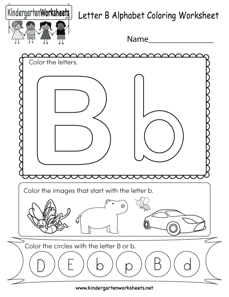 Printable Letter B Worksheets Preschool