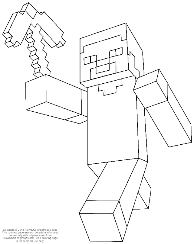 Minecraft Coloring Pages Printable Steve