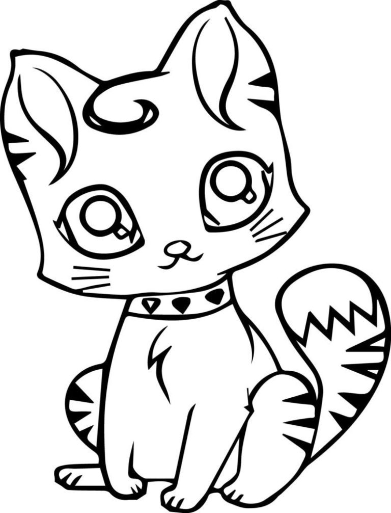 Cat Coloring Sheets For Toddlers