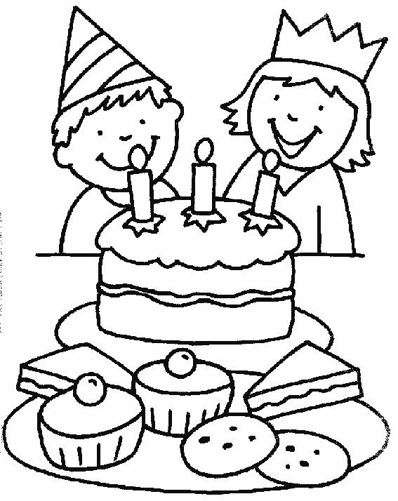 Printable Birthday Cupcake Coloring Pages