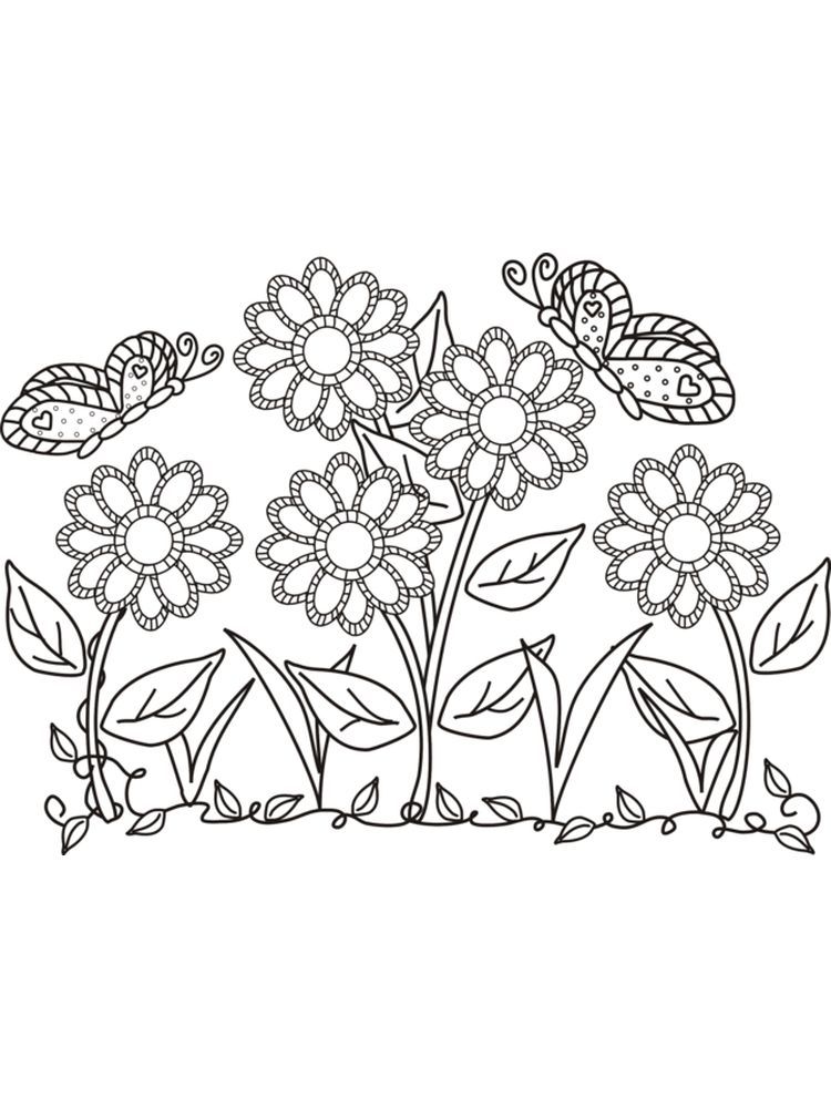 Flower Coloring Pages For Kids Pdf