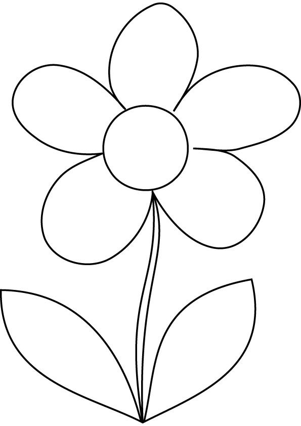 Cute Flower Coloring Pages Easy