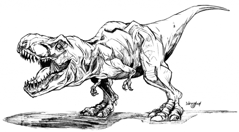 T Rex Tyrannosaurus Rex Jurassic World Coloring Pages