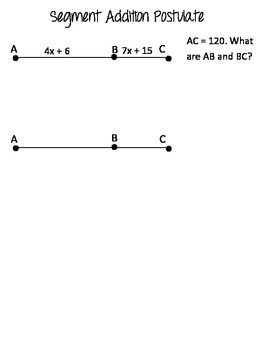 Geometry Basics Angle Addition Postulate Worksheet Answers Homework 4