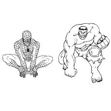 Hulk Spiderman Coloring Pages For Kids