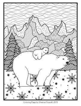 Polar Bear Coloring Pages Free