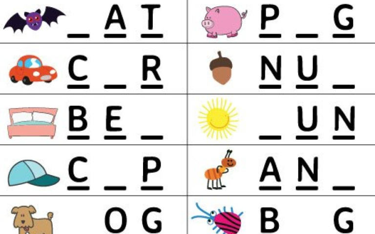 Preschool 3 Letter Words Worksheets Printable