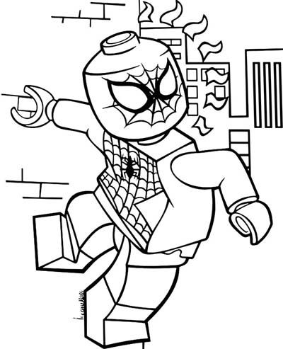 Lego Spiderman Coloring Pages Printable