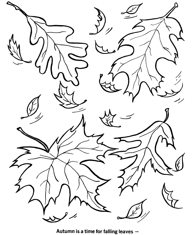 Fall Leaves Coloring Pages To Print