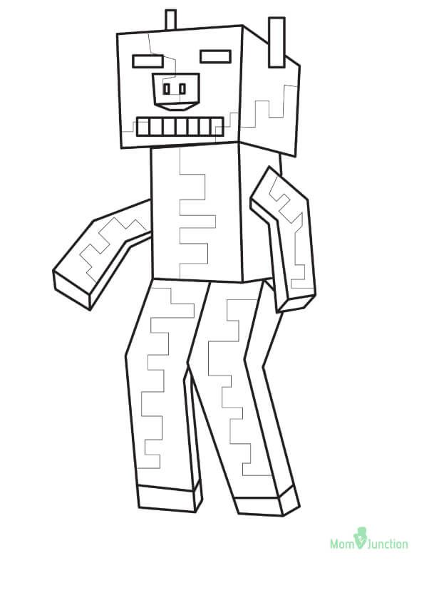 Zombie Minecraft Coloring Pictures