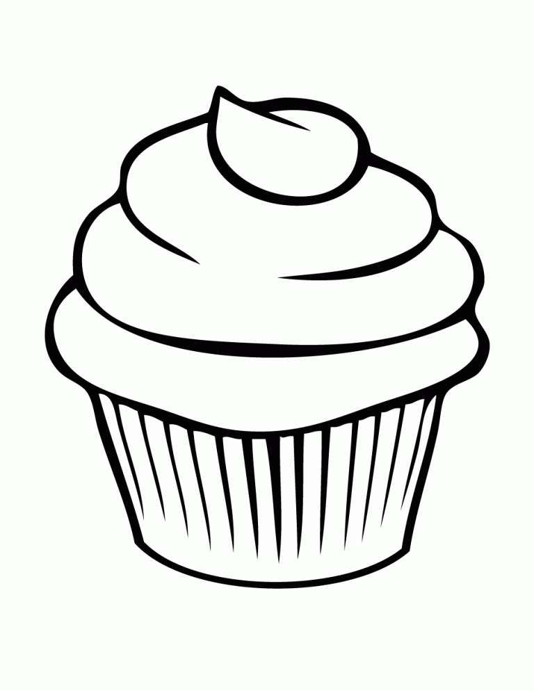 Draw Cute Cupcake Coloring Pages