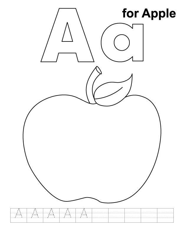 Free Apple Coloring Pages For Toddlers