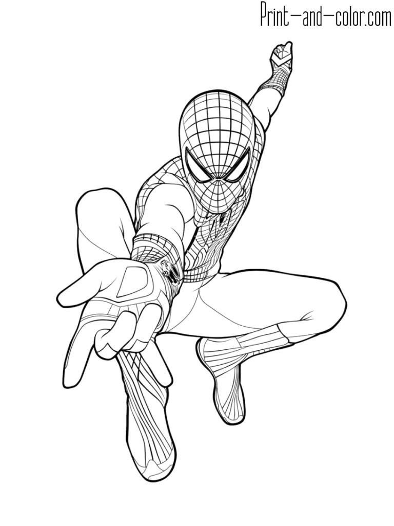Kid Spiderman Coloring Pages Pdf