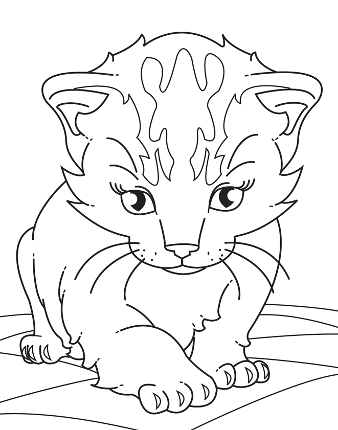 Kitty Cat Coloring Pages Printable