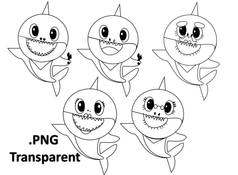 Printout Printable Baby Shark Coloring Pages