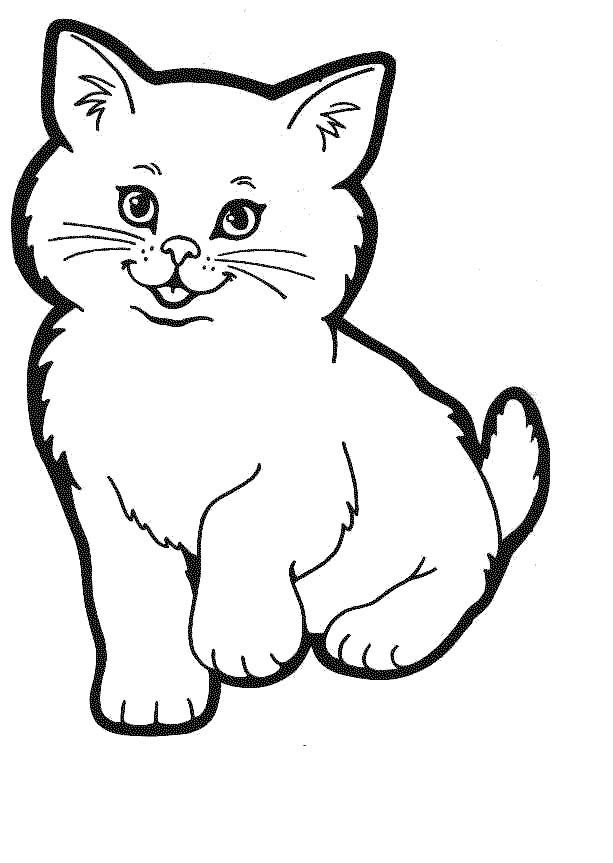Kitty Cat Coloring Pages For Kids