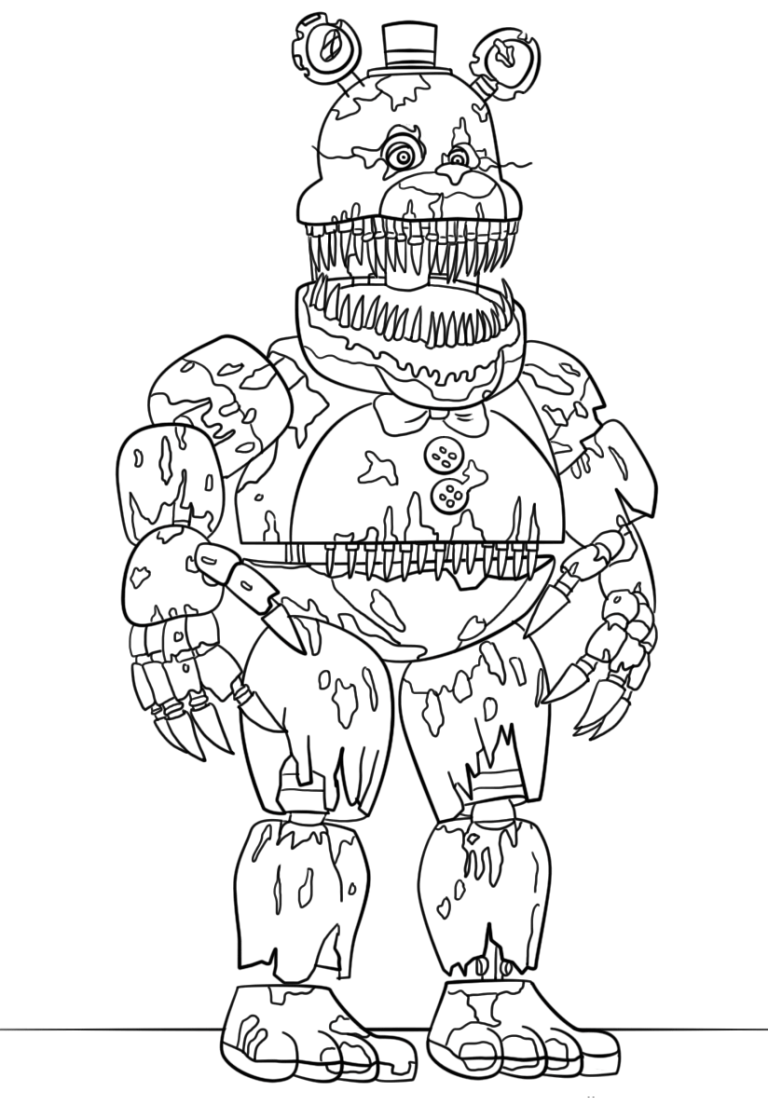 Printable Nightmare Five Nights At Freddy's Coloring Pages