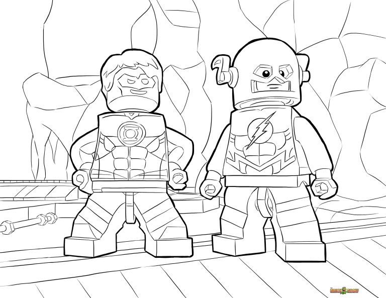 Justice League Lego Flash Coloring Pages