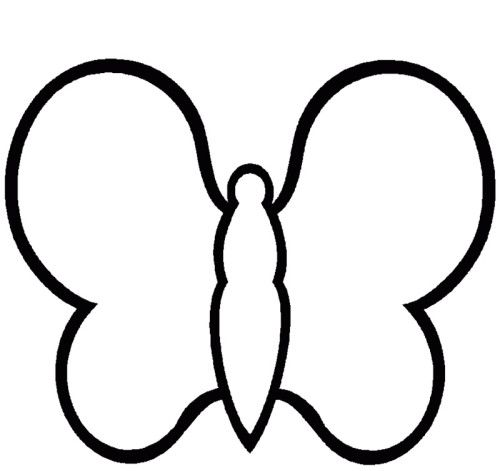 Simple Butterfly Coloring Images