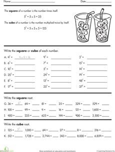 Square And Cube Numbers Worksheet Pdf
