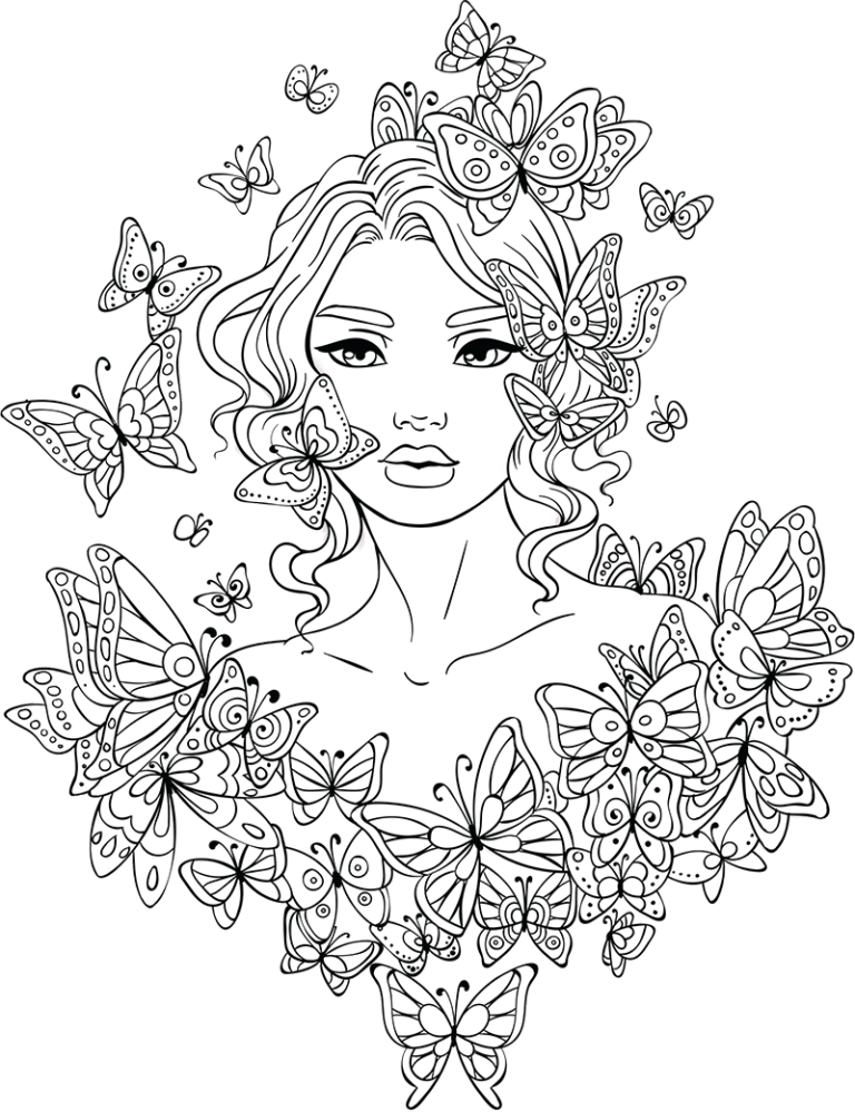 Butterfly Coloring Sheets For Girls